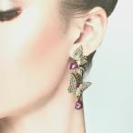 Yahoo! Yahoo!ショッピング(ヤフー ショッピング)ピアス ラインストーンピアス 衣装 蝶々 イヤリング アクセサリー 社交ダンス ベリーダンス レディース ジュエリー ブライダル パーティー 大ぶり バタフライ