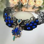  гонки короткое колье женский стразы короткое колье колье костюм черный чёрный голубой аксессуары stage костюм танцевальный костюм бальные танцы балет костюм 