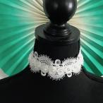 Yahoo! Yahoo!ショッピング(ヤフー ショッピング)レースチョーカー パール付き チョーカー 白 レースネックレス ファッション ブライダル アクセサリー ホワイト レース ネックレス チョーカー 社交ダンス
