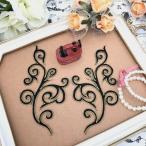 モチーフ ワッペン セット 貼り付け 新体操 レオタード ハンドメイド パーツ 黒 ゴールド