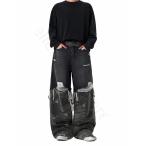  Denim брюки унисекс Street серия American Casual камуфляж переключатель повреждение обработка широкий Silhouette переделка способ do King casual низ 