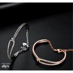 Yahoo! Yahoo!ショッピング(ヤフー ショッピング)スワロフスキー風 ブレスレット（ピンクゴールド / シルバー） バングル ジルコニア CZダイヤ 結婚式 母の日 誕生日 プレゼント レディース