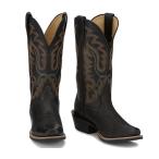 【6/AUFN7256】ジャスティン　JUSTIN　メンズ   タウン　パフォーマンス　ブラック　ボードスクエア　　ウエスタンブーツ