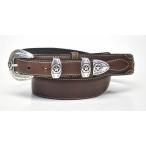 ショッピングウエスタン (#18)N2481802 メンズ ブラウン スター レンジャーベルト ウエスタンベルト (サイズ：32〜46インチ)  ノコナ 【NOCONA】