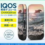 アイコス iQOS / 新型iQOS 2.4 Plus 専用スキンシール 両対応 フルセット 裏表2枚 側面 全面タイプ 海 イルカ 写真 010940
