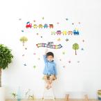 誕生日☆ シール式ウォールステッカー誕生日 400×900mm ケーキ   バースデーパーティ飾り 電車　乗り物　男の子　017016