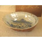  Edo времена старый Imari ландшафт . человек map старый белый фарфор с синим рисунком . type кондитерские изделия тарелка 20cm sashimi тарелка деформация тарелка кастрюля остров flat дверь .. добродетель .