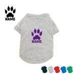 足跡4名入れドッグTシャツ犬服名入れネームタグドッグウエアペットウェア猫ネ...