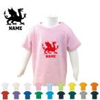 「ドラゴン2」半袖名入れキッズTシャツ こども服 子供服 キッズウェア 綿100 竜、龍、伝説の生物、dragon