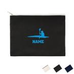 カヌー1  名入れフラットポーチ ポーチ 名入れ ギフト 実用性 収納 お名前入り ポーチ 小物収納  カリブ海 カヤック カノア カノ ワカ ヴァカ