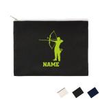 アーチェリー 名入れフラットポーチ ポーチ 名入れ ギフト 実用性 収納 たくさん入る 部活 お名前 運動部