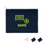 サッカー2 名入れフラットポーチ ポーチ 名入れ ギフト 実用性 収納 お名前入り ポーチ 小物収納 団体 スポーツ 人気