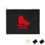 アイススケート2 名入れフラットポーチ ポーチ 名入れ ギフト 実用性 収納 お名前入り ポーチ 小物収納 氷 リンク フィギュア