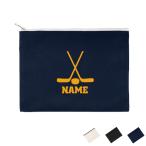 アイスホッケー2  名入れフラットポーチ ポーチ 名入れ ギフト 実用性 収納 お名前入り ポーチ 小物収納  ウインター 氷 ゴール