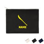 薙刀3 名入れフラットポーチ ポーチ 名入れ ギフト 実用性 収納 お名前入り ポーチ 小物収納 武器 長刀 斬る