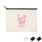 ボウリング3  名入れフラットポーチ ポーチ 名入れ ギフト 実用性 収納 お名前入り ポーチ 小物収納  ボール レーン プロ