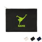 ダンサー2 名入れフラットポーチ ポーチ 名入れ ギフト 実用性 収納 お名前入り ポーチ 小物収納 ダンス 踊り ヒップホップ