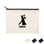 社交ダンス2  名入れフラットポーチ ポーチ 名入れ ギフト 実用性 収納 お名前入り ポーチ 小物収納  ダンス 踊り チーク