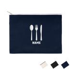 カトラリー 名入れフラットポーチ ポーチ 名入れ ギフト 小物入れ 雑貨入れ 貴重品入れ  食器 cutlery ナイフ フォーク スプーン