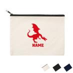 ドラゴン 名入れフラットポーチ ポーチ 名入れ ギフト 実用性 収納 たくさん入る 小物入れ 文房具入れ 竜 龍 伝説の生物 dragon