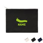 イモムシ 名入れフラットポーチ ポーチ 名入れ ギフト 実用性 収納 昆虫