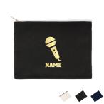 歌手・アナウンサー 名入れフラットポーチ ポーチ 名入れ ギフト 実用性 収納 たくさん入る 職業 マイク シンガー 芸能 司会