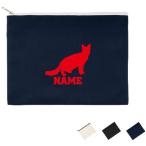 オリエンタルロングヘアー  名入れフラットポーチ ポーチ 名入れ ギフト  お名前入り クラッチバッグ 猫 ネコ ねこ キャット ペット