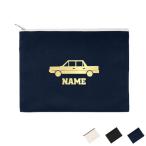 リムジン1  名入れフラットポーチ ポーチ 名入れ ギフト 実用性 収納 たくさん入る  小物収納 クラッチバッグ 乗り物 車 はたらく 趣味