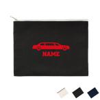 リムジン2  名入れフラットポーチ ポーチ 名入れ ギフト 実用性 収納 たくさん入る  小物収納 クラッチバッグ 乗り物 車 はたらく 趣味