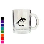 シャチ 名入れグラスマグ ガラス 名
