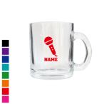 歌手・アナウンサー 名入れグラスマグ ガラス 名入れジョッキ  ビアグラス タンブラー ビアジョッキ父の日ギフト マイク　シンガー　芸能　司会　