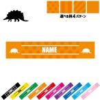 ステゴサウルス2 名入れマフラータオル タオルマフラー タオマフ ストライプ ドット 水玉 柄タオル ポリエステル 恐竜 化石 肉食 草食 雑食 海 陸