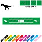 ティラノサウルス3 名入れマフラータオル タオルマフラー タオマフ ストライプ ドット 水玉 柄タオル ポリエステル 恐竜 化石 肉食 草食 雑食 海 陸