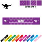 スピノサウルス2 名入れマフラータオル タオルマフラー タオマフ ストライプ ドット 水玉 柄タオル ポリエステル 恐竜 化石 肉食 草食 雑食 海 陸