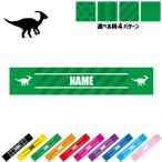 パラサウロロフス 名入れマフラータオル タオルマフラー タオマフ ストライプ ドット 水玉 柄タオル ポリエステル 恐竜 化石 肉食 草食 雑食 海 陸
