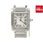 【中古】 【良品】 カルティエ タンクフランセーズ SM ホワイト W51008Q3 ステンレススティール