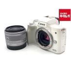 ショッピングEOS 【中古】 【並品】 キヤノン EOS Kiss M EF-M15-45 IS STM レンズキット ホワイト