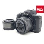 【中古】 【並品】 キヤノン EOS Kiss M ダブルレンズキット ブラック