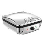 All-Clad Electrics Stainless Steel Waffle Maker 4 Section Nonstick, Upright Storage 1600 Watts 6 Browning Levels, Square, Belgium Waffle, Removable Pl