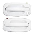 Parts N Go Front Left Driver ＆ Right Passenger Side Olympic White Door Handle Set for 1999-2007 Silverado Sierra GM1310129 GM1311147 19356469 1935646