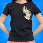  хула футболка L гибискус * Gin ja- черный 1517lb