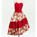 フラドレス ミディ丈 クリスタルシャインレッド Ｍ(F)サイズ 1593rF