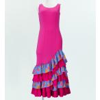  фламенко rose &amp; полька-дот оборка One-piece розовый × голубой свободный размер 2341piblf