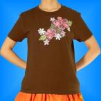  хула футболка L гибискус &amp;tiare Brown 790lbr