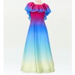 フラドレス [Lサイズ] ストラップレス ロング丈 パープル×ブルー Lサイズ J2288pulgL