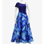 fla платье [S*M*L размер ] one плечо flair рукав длинный длина голубой J2690bl