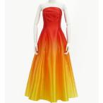 fla платье [S*M*L размер ] длинный длина темный orange × желтый J2750dorye