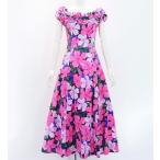 fla платье [S*M*L размер ] off * on плечо длинный длина гибискус розовый J2834pi