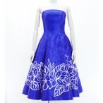 fla платье [S*M*L размер ] MM midi длина плюмерия голубой J2849bl