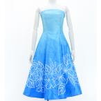 fla платье [S*M*L размер ] MM midi длина плюмерия голубой J2849lbl